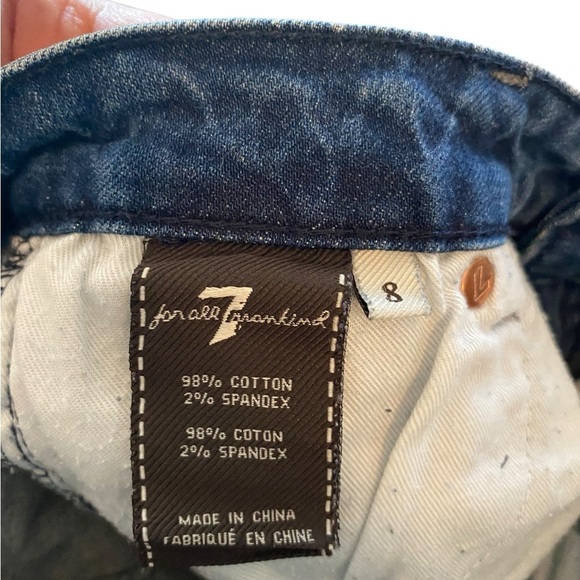 7 for all mankind distressed Standard Blue Denim Jeans - Picture 3 of 5